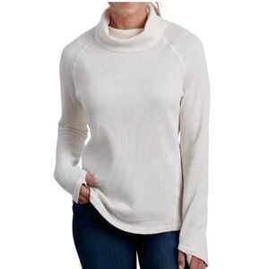 NWT KUHL Women’s Petra turtleneck top in sea salt Waffle Knit Layer Size Medium